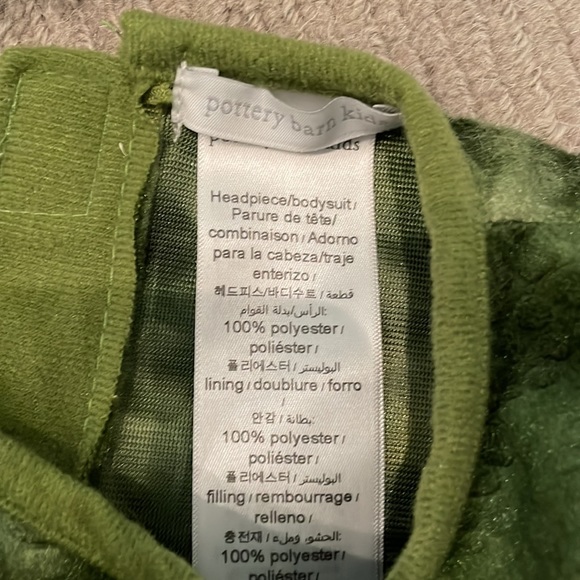 Pottery Barn Kids Green and White Dinosaur Costume - Picture 2 of 3